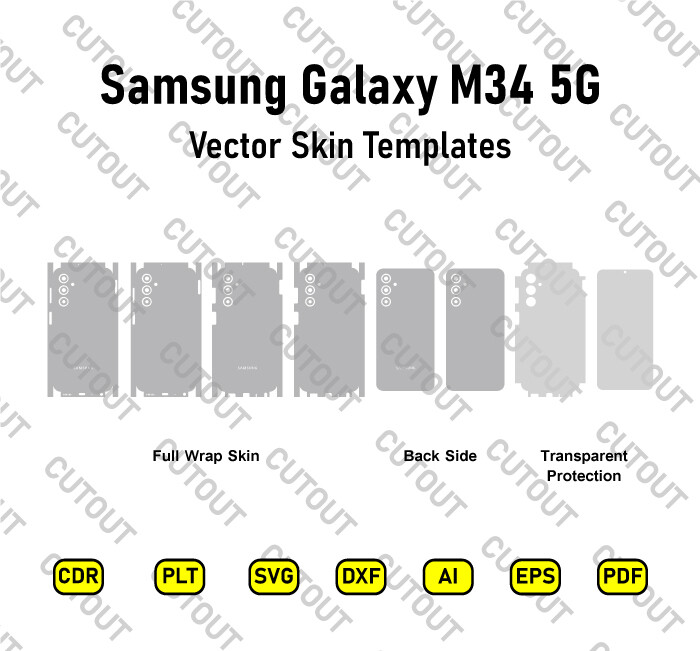 Samsung Galaxy M34 5G Vector Skin Cut Files