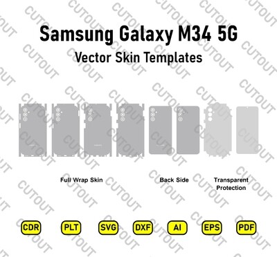 ​Archivos de corte de piel vectorial para Samsung Galaxy M34 5G 2023
