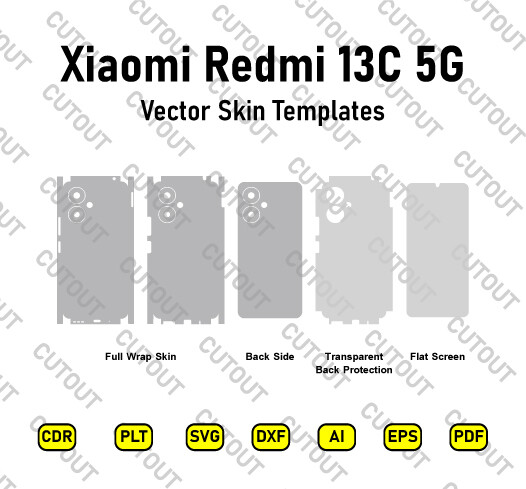 Xiaomi Redmi 13C 5G Vector Skin Cut Files