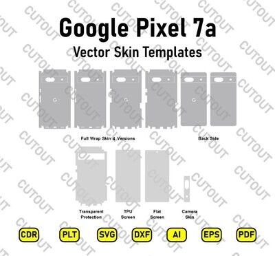 ​Archivos de corte de piel vectorial de Google Pixel 7a