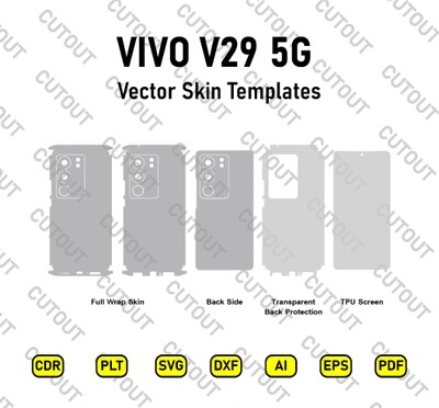 Archivos de corte de piel vectorial Vivo V29 5G