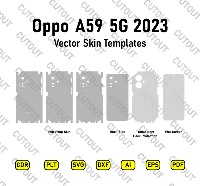 Oppo A59 5G 2023 Vector Skin Cut Files
