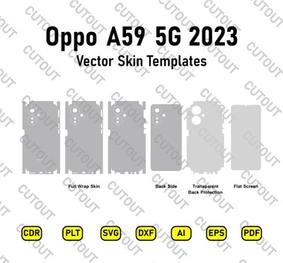 ​Archivos de corte de piel vectoriales para Oppo A59 5G 2023