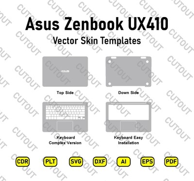 Asus Zenbook UX410 Vector Skin Cut Files