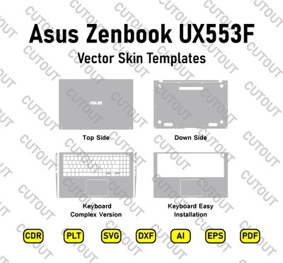 Asus Zenbook UX553F Vector Skin Cut Files