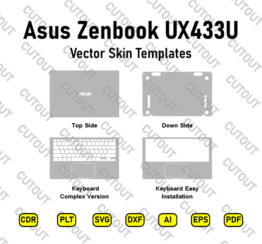 Asus Zenbook UX433U Vector Skin Cut Files