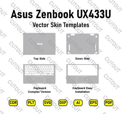 ​Asus Zenbook UX433U Vector Skin Cut-Dateien