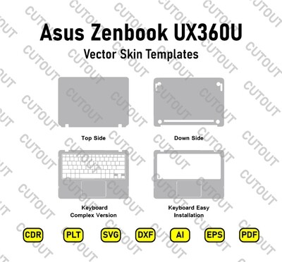 Asus Zenbook UX360U Vector Skin Cut Files