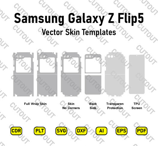 Samsung Galaxy Z Flip 5 Vector Skin Cut Files