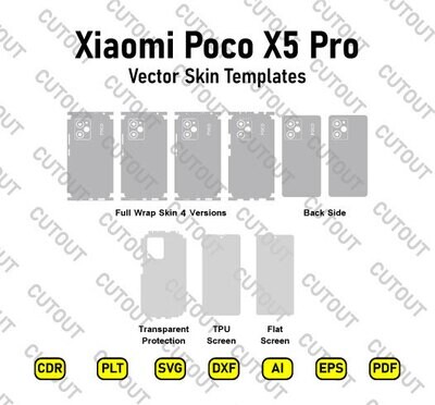 Archivos de corte de piel vectorial Xiaomi Poco X5 Pro