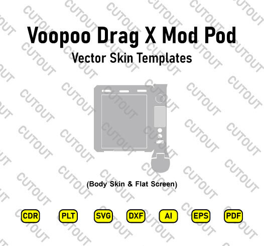 Voopoo Drag X Mod Pod Vector Skin Cut Files