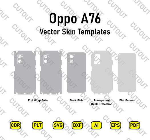 OPPO A76 Vektor-Skin-Cut-Dateien