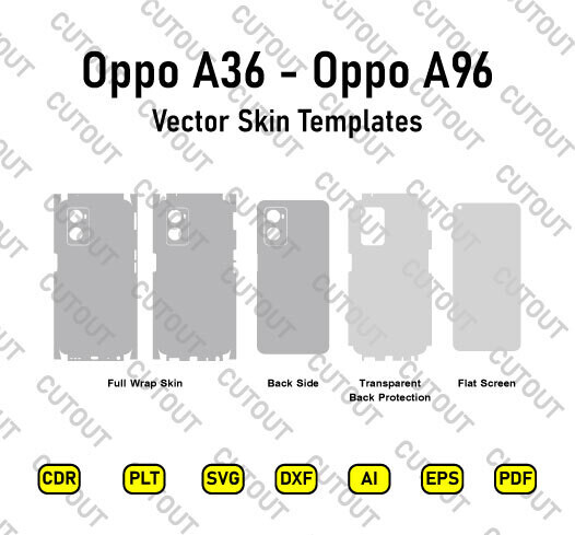 OPPO A36-Oppo A96 Vector Skin Cut Files
