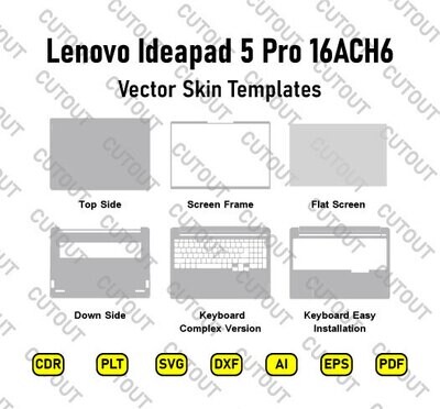 Lenovo Ideapad 5 Pro 16ACH6 Vector Skin Cut Files