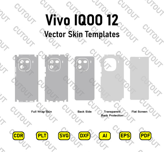 ​Archivos de corte de piel vectorial Vivo IQOO 12