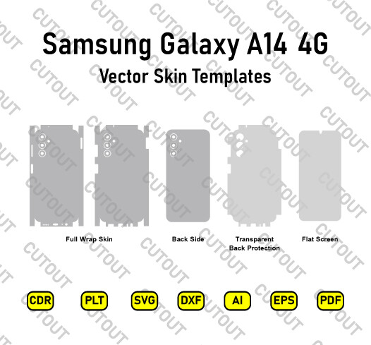 Samsung Galaxy A14 4G Vector Skin Cut Files