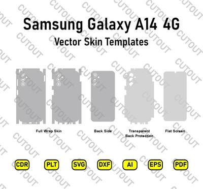 Samsung Galaxy A14 4G Vector Skin Cut Files