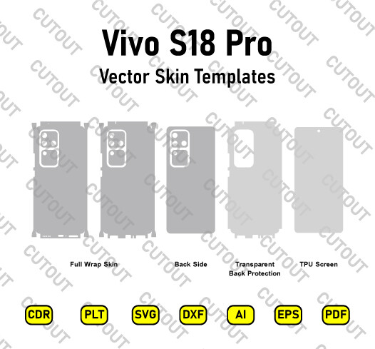 Vivo S18 Pro Vector Skin Cut Files