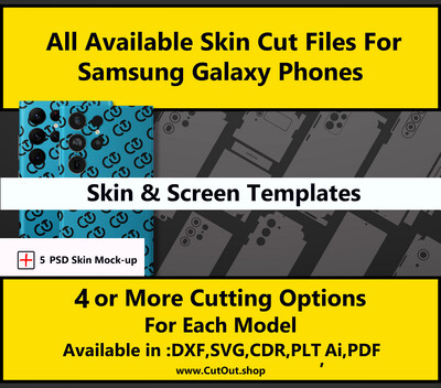 Samsung Galaxy Phones Skin Cut File Bundle