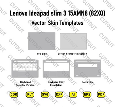 Lenovo Ideapad slim 3 15AMN8 (82XQ) Vector Skin Cut Files