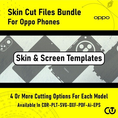 Paquete de archivos de corte de piel para teléfonos Oppo
