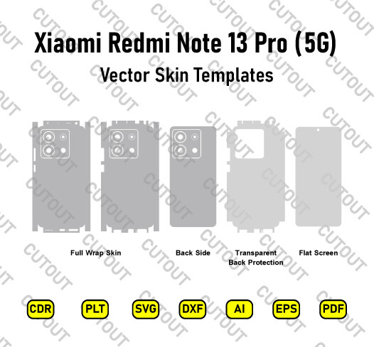 Xiaomi Redmi Note 13 Pro 5G Vector Skin Cut Files