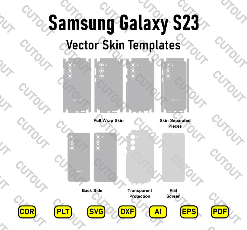 Samsung Galaxy S23 Vector Skin Cut Files