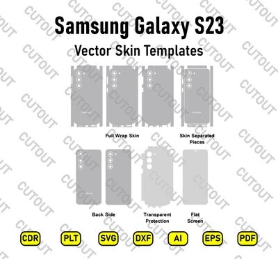 Samsung Galaxy S23 Vektor-Skin-Cut-Dateien