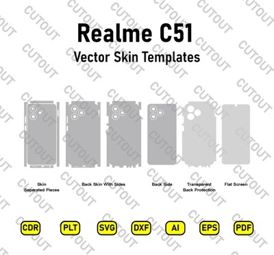 Realme C51/Realme C53 India Vector Skin Cut Files