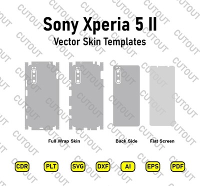 ​Archivos de corte de piel vectorial para Sony Xperia 5 II