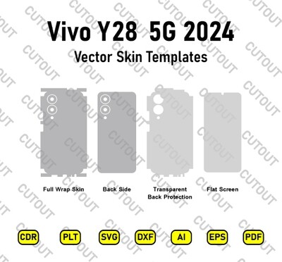Vivo Y28 5G 2024 Vector Skin Cut-Dateien