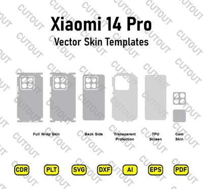 ​Xiaomi 14 Pro Vector Skin Cut-Dateien