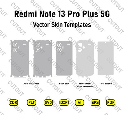 Xiaomi Redmi Note 13 Pro+ Vector Skin Cut Files