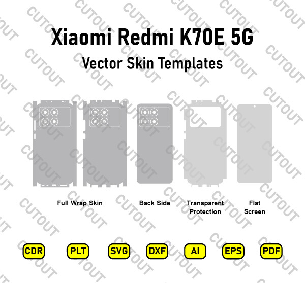 Xiaomi Redmi K70E Vector Skin Cut Files
