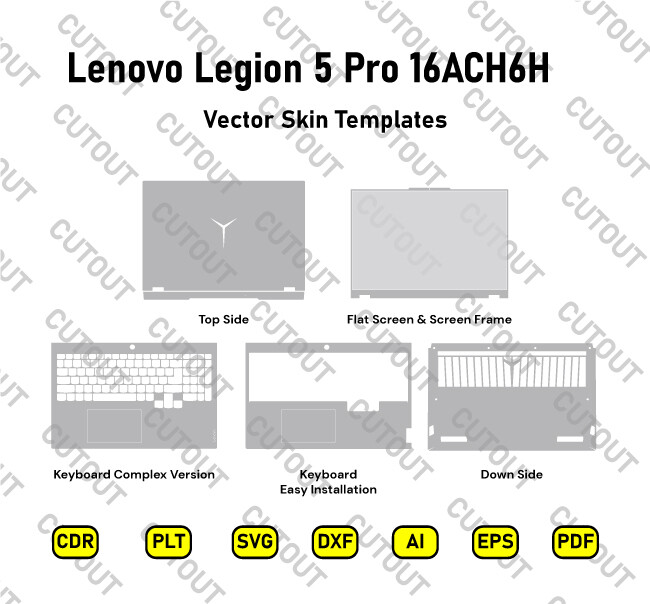 Lenovo Legion 5 Pro 16ACH6H Vector Skin Cut Files