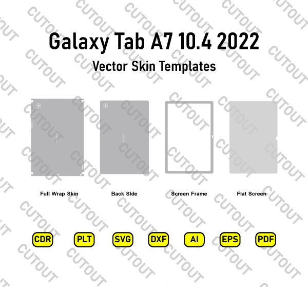 Samsung Galaxy Tab A7 10.4 (2022) Vektor-Skin-Vorlagen