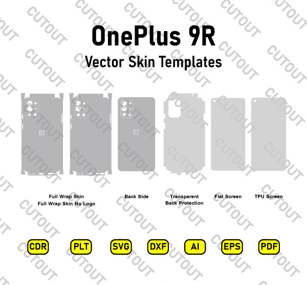 OnePlus 9R Vectos Skin Cut Files