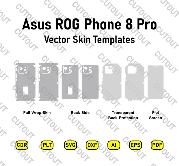 Asus ROG Phone 8 Pro Vector Skin Cut Files