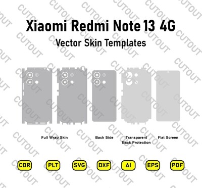 Xiaomi Redmi Note 13 4G Vector Skin Cut Files