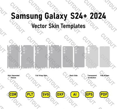 ​Archivos de corte de piel vectorial para Samsung Galaxy S24+ 2024