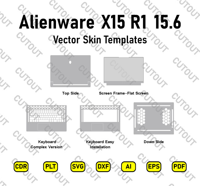 ​Alienware X15 R1 15.6 Vector Skin Cut-Dateien