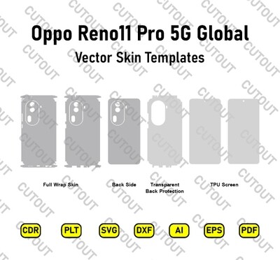 ​Archivos de corte de piel vectorial global Oppo Reno11 Pro 5G 2024