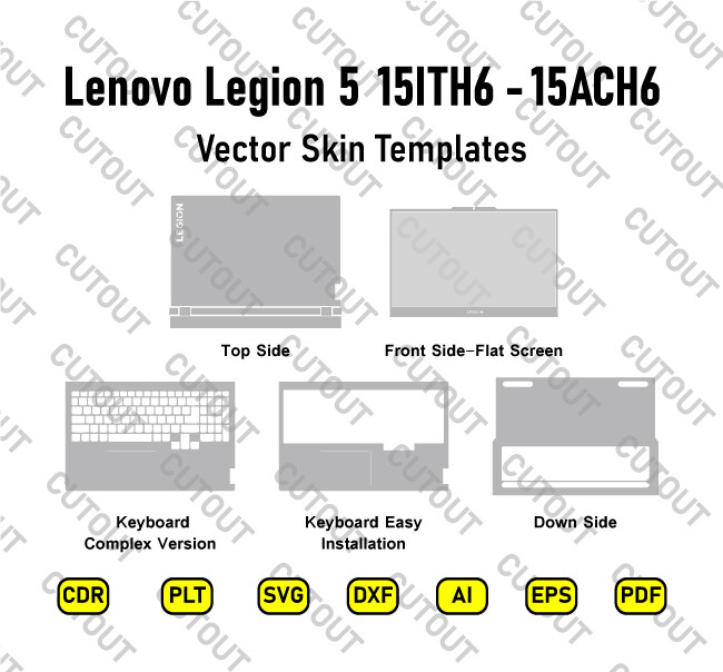 Lenovo Legion 5 15 ACH6H-15ITH6 Vector Skin Cut Files