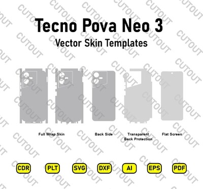Tecno Pova Neo 3 Vector Skin Cut Files