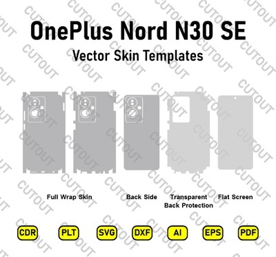 ​Archivos de corte de piel vectorial del OnePlus Nord N30 SE