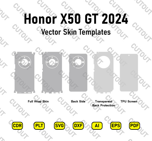 Honor X50 GT 2024 Vector Skin Cut Files