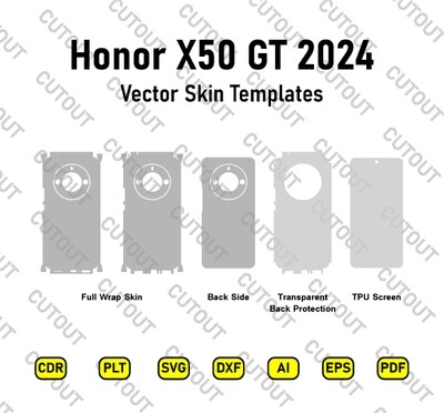 Honor X50 GT 2024 Vector Skin Cut Files