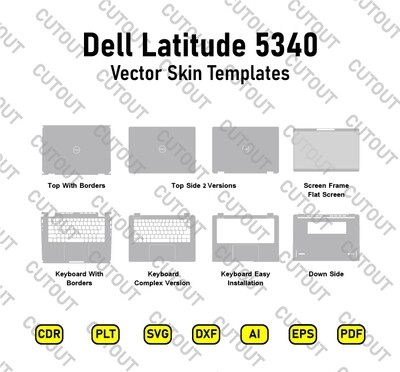 ​Archivos de corte de apariencia vectorial Dell Latitude 5340 de 13 pulgadas P181G