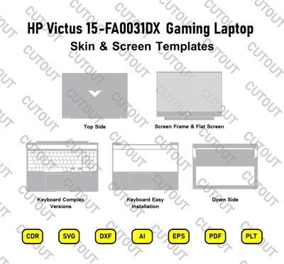 HP Victus 15-FA0031DX Gaming Vector Skin Cut Files