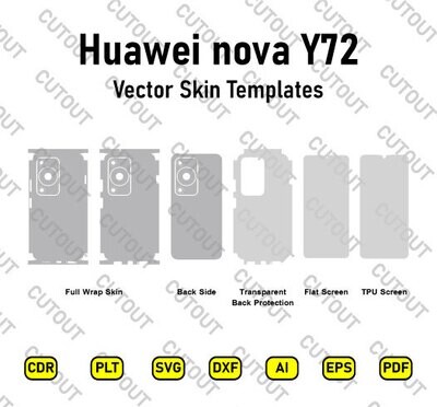 ​Huawei nova Y72 Vector Skin Cut-Dateien